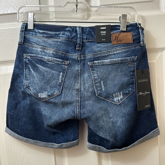 Mavi Pixie Mid Rise Shorts size 24 - Picture 2 of 3